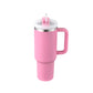 40 Oz Tumbler With Handle Straw Insulated, Stainless Steel Spill Proof