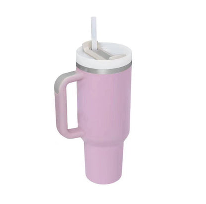 40 Oz Tumbler With Handle Straw Insulated, Stainless Steel Spill Proof