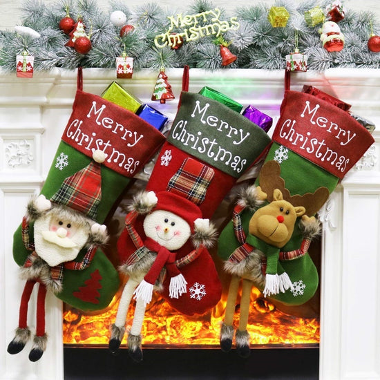 Christmas Big Stockings Set Decoration
